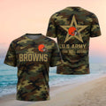 Cleveland Browns US Army Military Camo Shirt - Limotees LLC