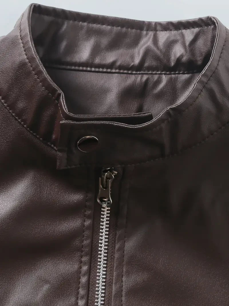Ultra-Premium Leather Jacket Dual Zip Chest— New York Giants SPTSLJ009