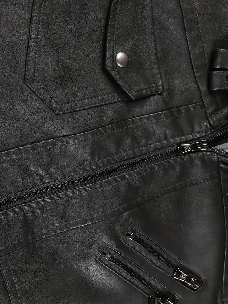 Washington Redskins Football Team HVKC180 - Premium & Ultra-Thick Leather Jacket with Fleece Hood