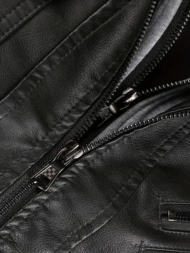 Premium & Ultra-Thick Leather Jacket with Fleece Hood - Detroit Lions PHVK8411