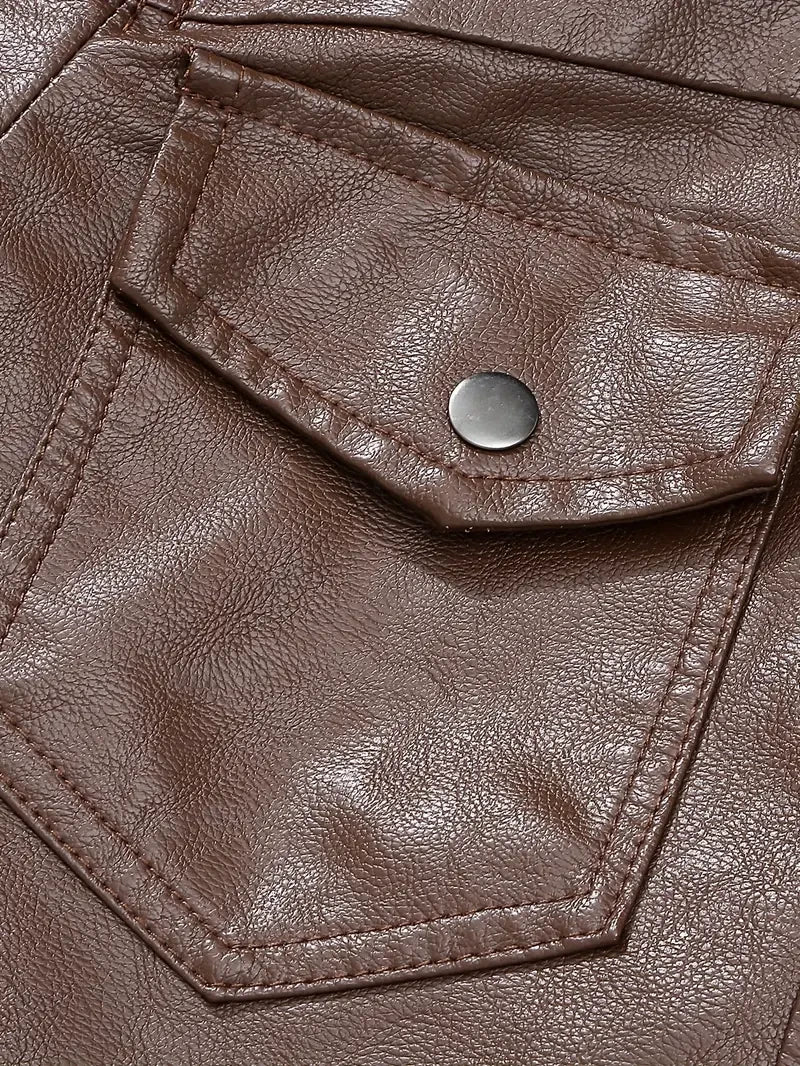 Premium & Ultra-Thick Leather Jacket with Fleece Hood - Detroit Lions VA2101