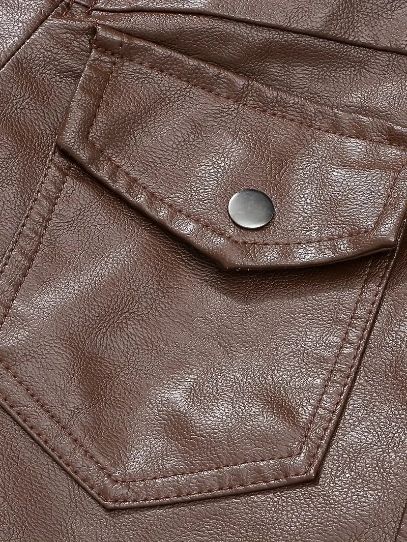 Premium & Ultra-Thick Leather Jacket with Fleece Hood - Washington Commanders VA2123