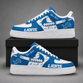 Detroit Lions | Premium NFL Fear The Team AF1 Sneakers Personalized - VA37441