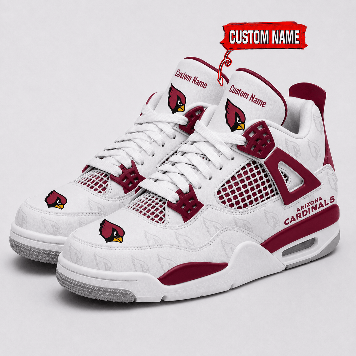 Arizona Cardinals Personalized AJ4 Sneaker VA351