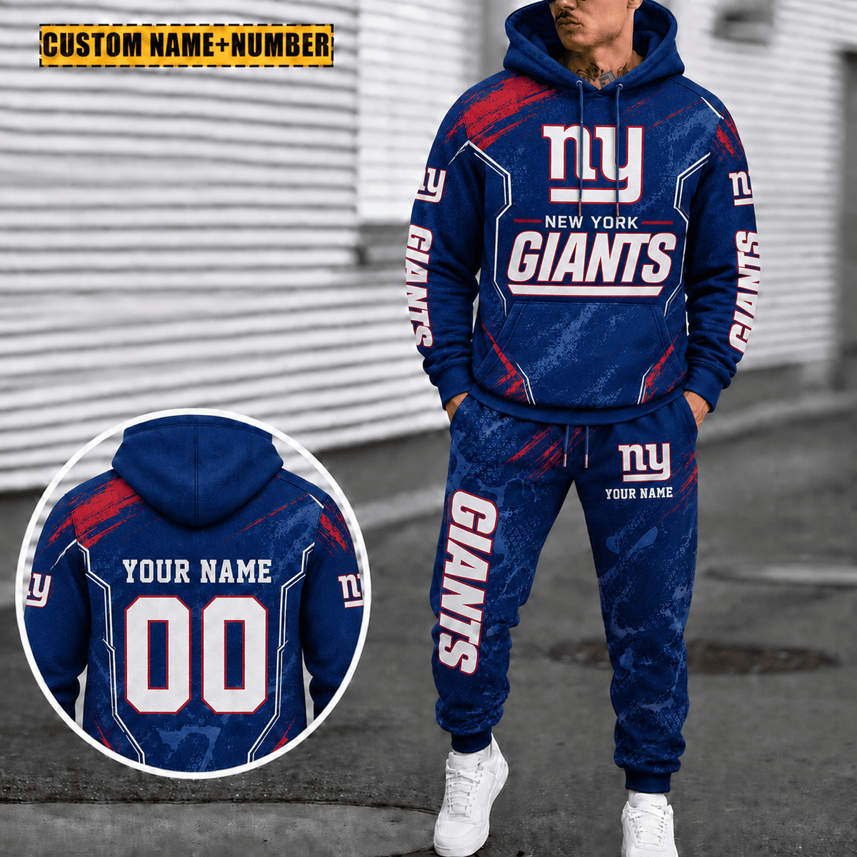 New York Giants Personalized Combo Hoodie And Sweatpants Gift For Fan VAN3128