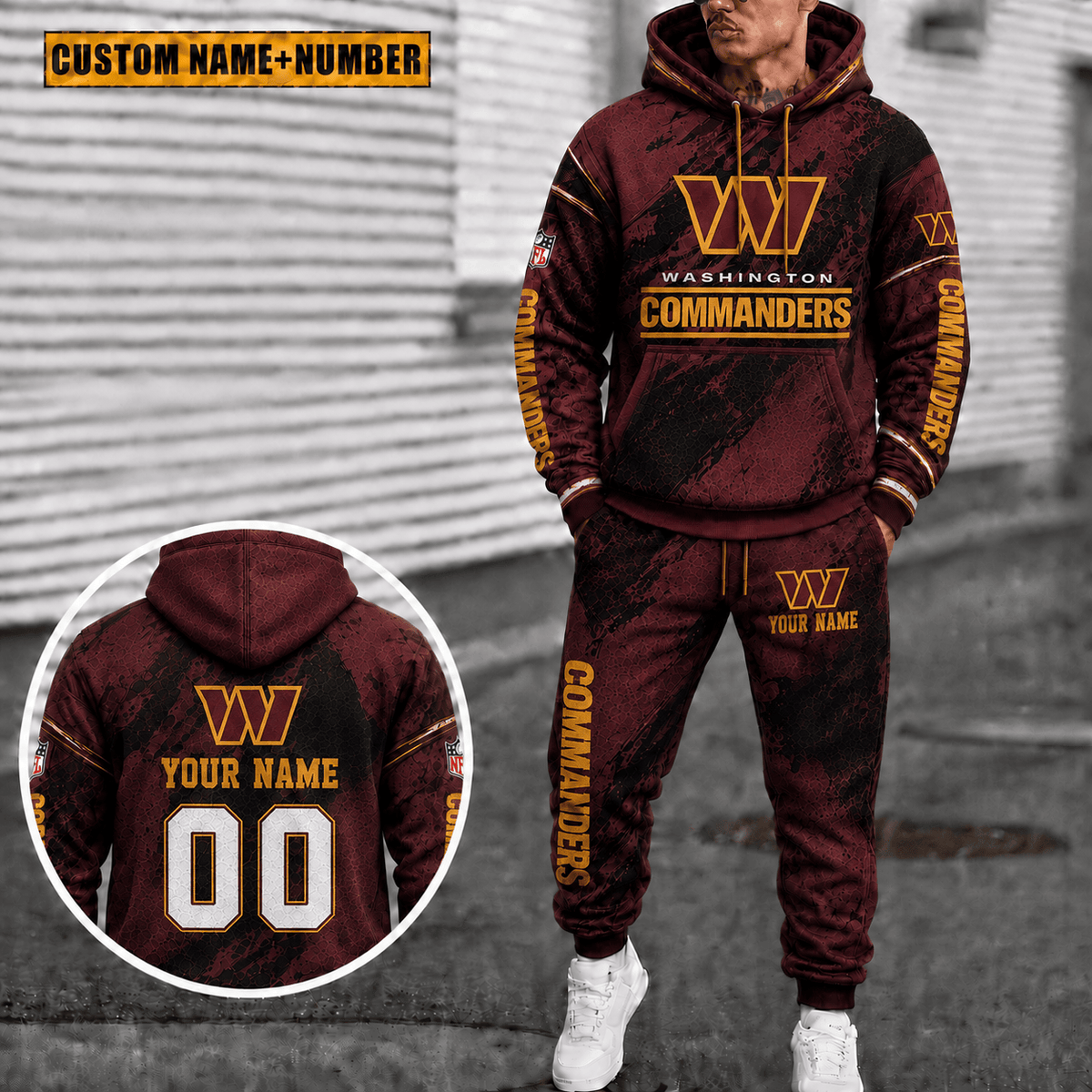 Washington Commanders Personalized Combo Hoodie And Sweatpants Gift For Fan VAN6141