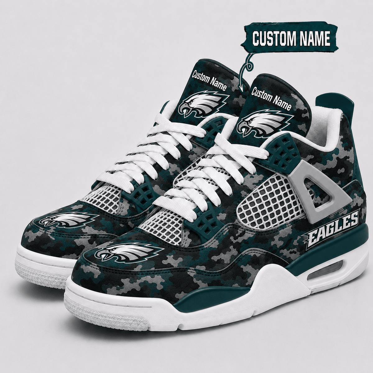 Philadelphia Eagles Personalized AJ4 Sneaker VAN12121