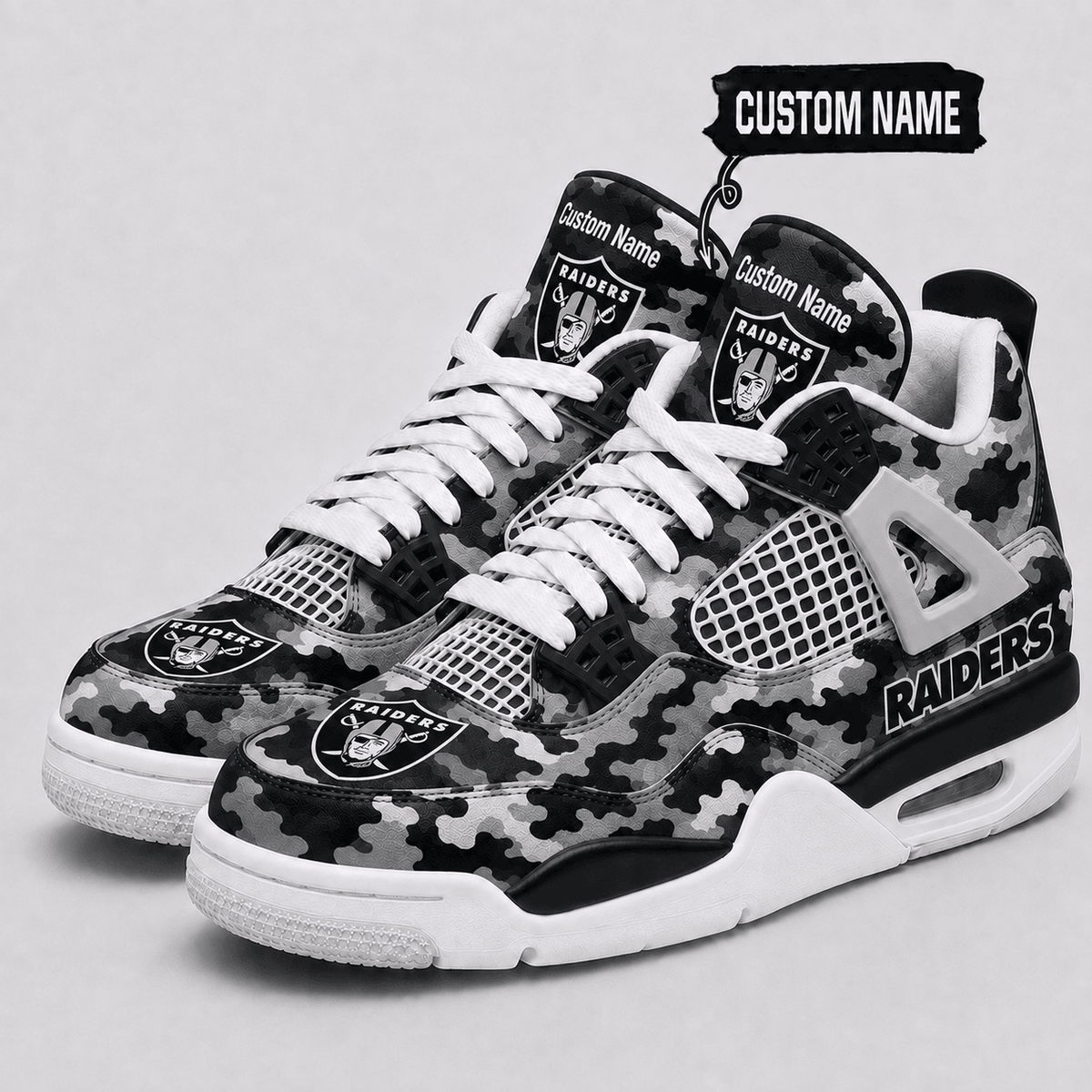 Raiders Personalized AJ4 Sneaker VAN12131