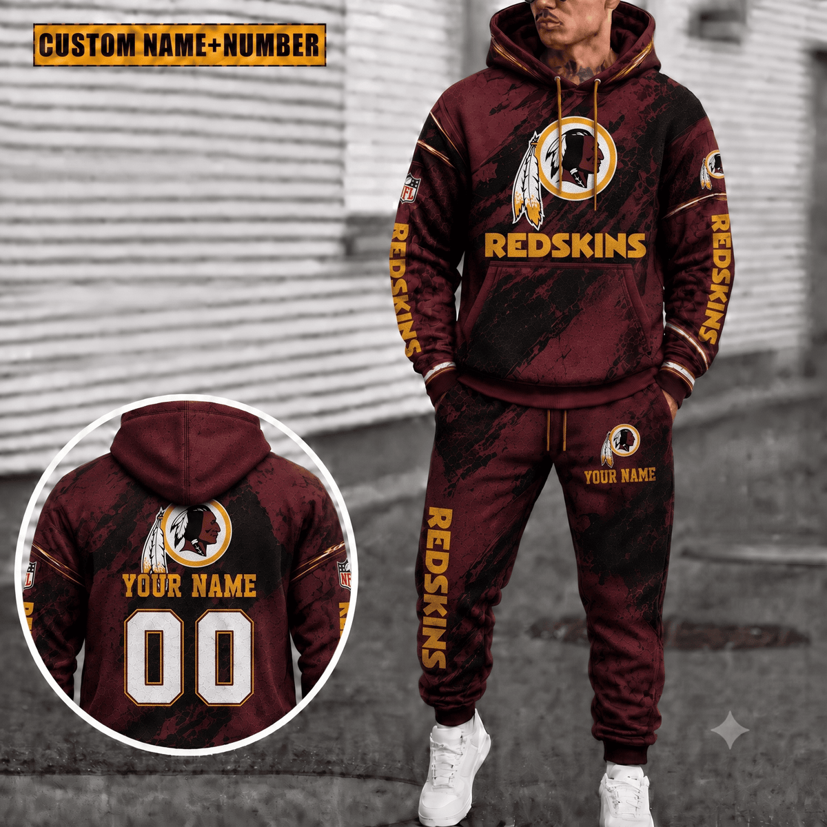Washington Redskins Personalized Combo Hoodie And Sweatpants Gift For Fan VAN66814