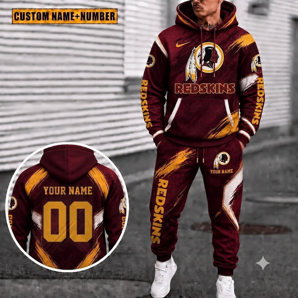 Washington Redskins Personalized Combo Hoodie And Sweatpants Gift For Fan VAN89123