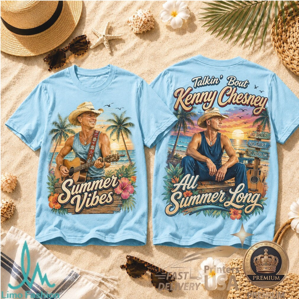 Kenny Chesney Summer Vibes Country Music Beach Sunset Graphic Shirt - Limotees LLC