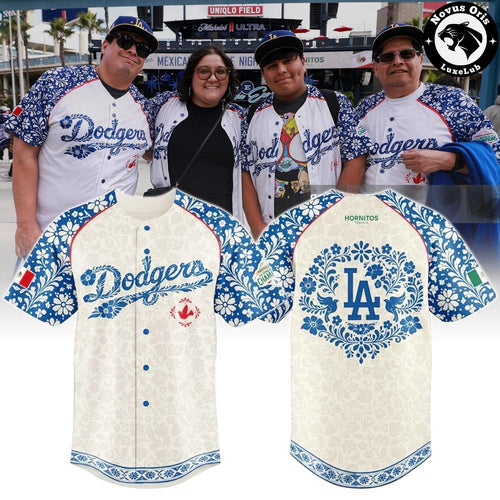 2026 LA Dodgers Mexican Heritage Floral Baseball Jersey - NovusOris Best Merch For Fans