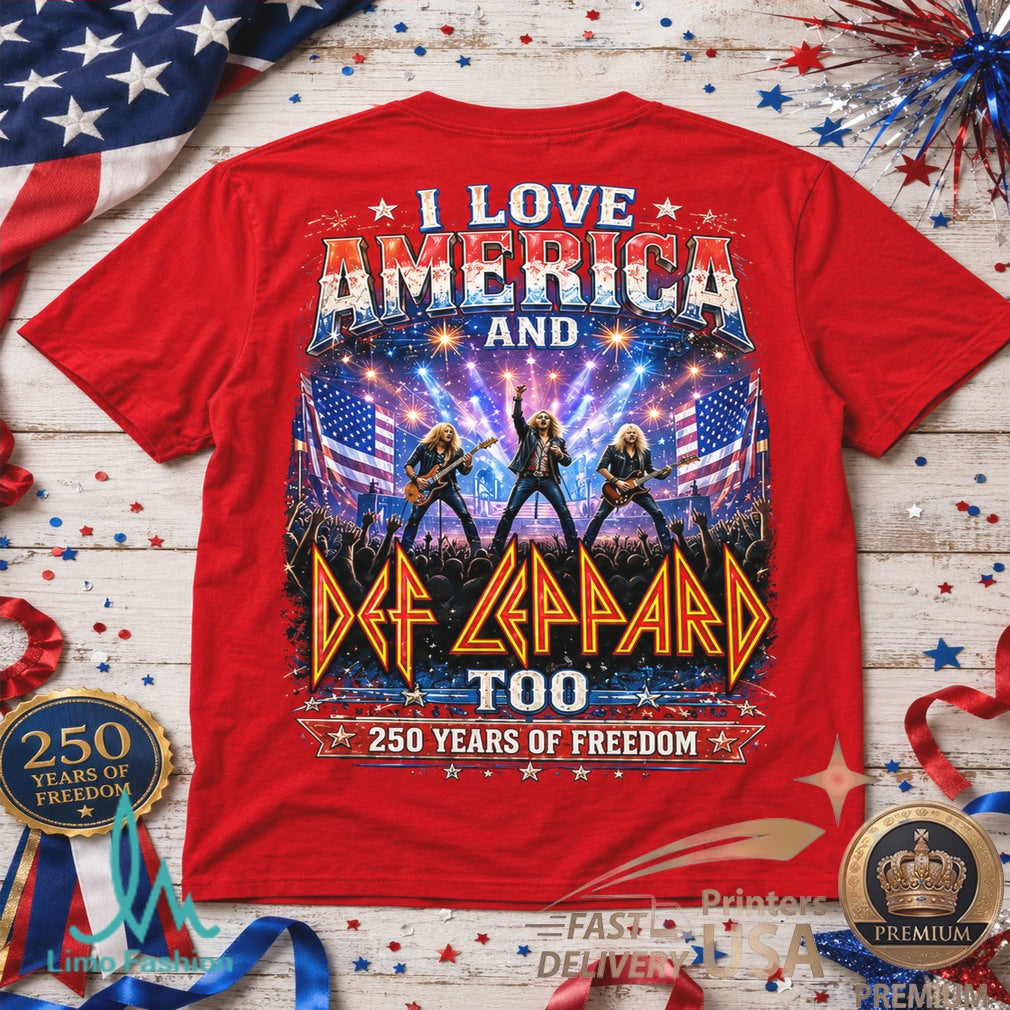 Def Leppard American Flag 250 Years Of Freedom Rock Music Shirt