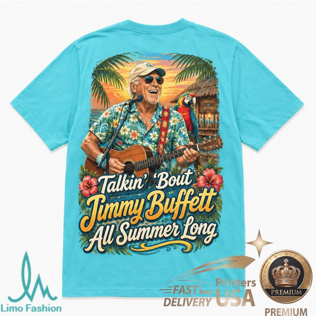 Jimmy Buffett Summer Vibes Tropical Parrot Beach Music Shirt - Limotees LLC