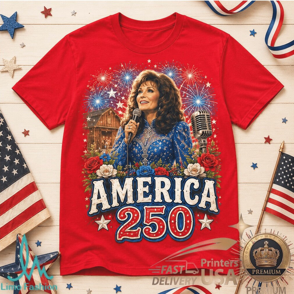 America 250 Years Of Freedom Loretta Lynn Country Music Shirt