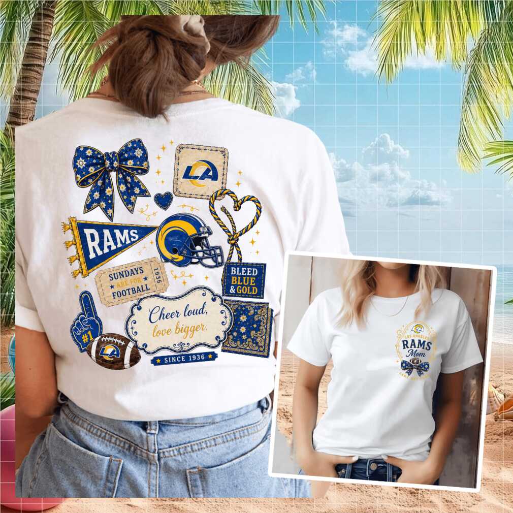 Los Angeles Rams Football Mom Game Day Bow Shirt