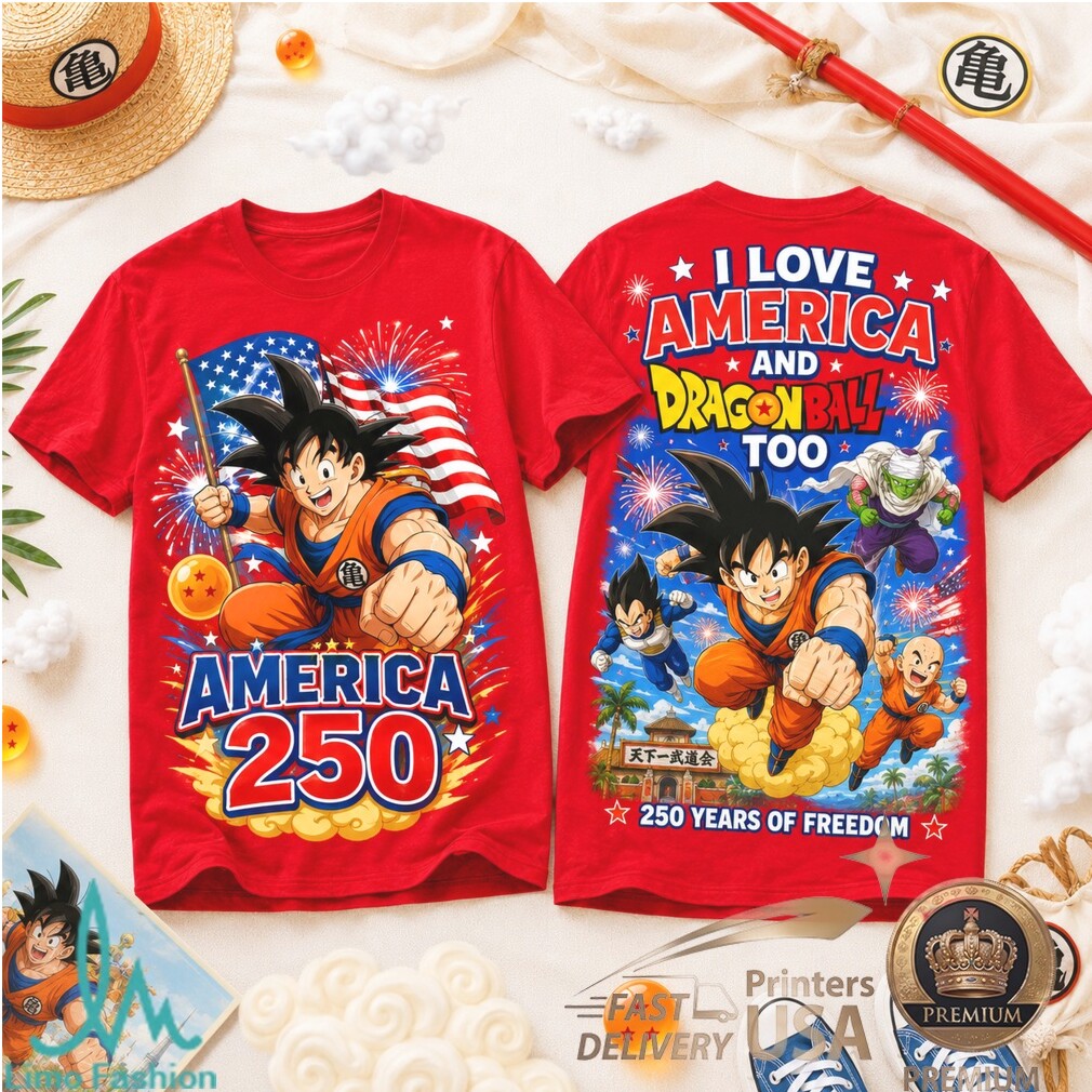 Dragon Ball Goku America 250 Years Of Freedom Anime Graphic Shirt