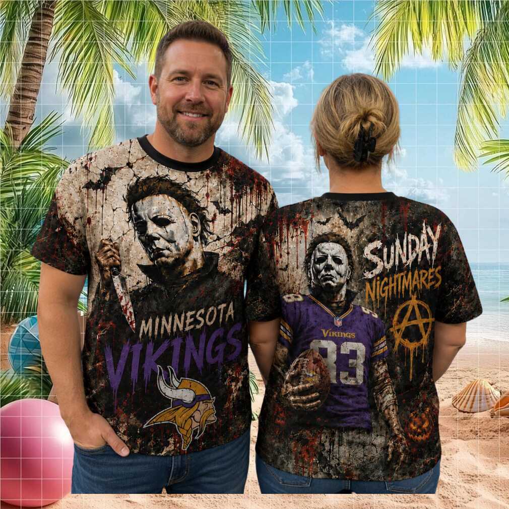 Minnesota Vikings Michael Myers Sunday Nightmares Horror Shirt