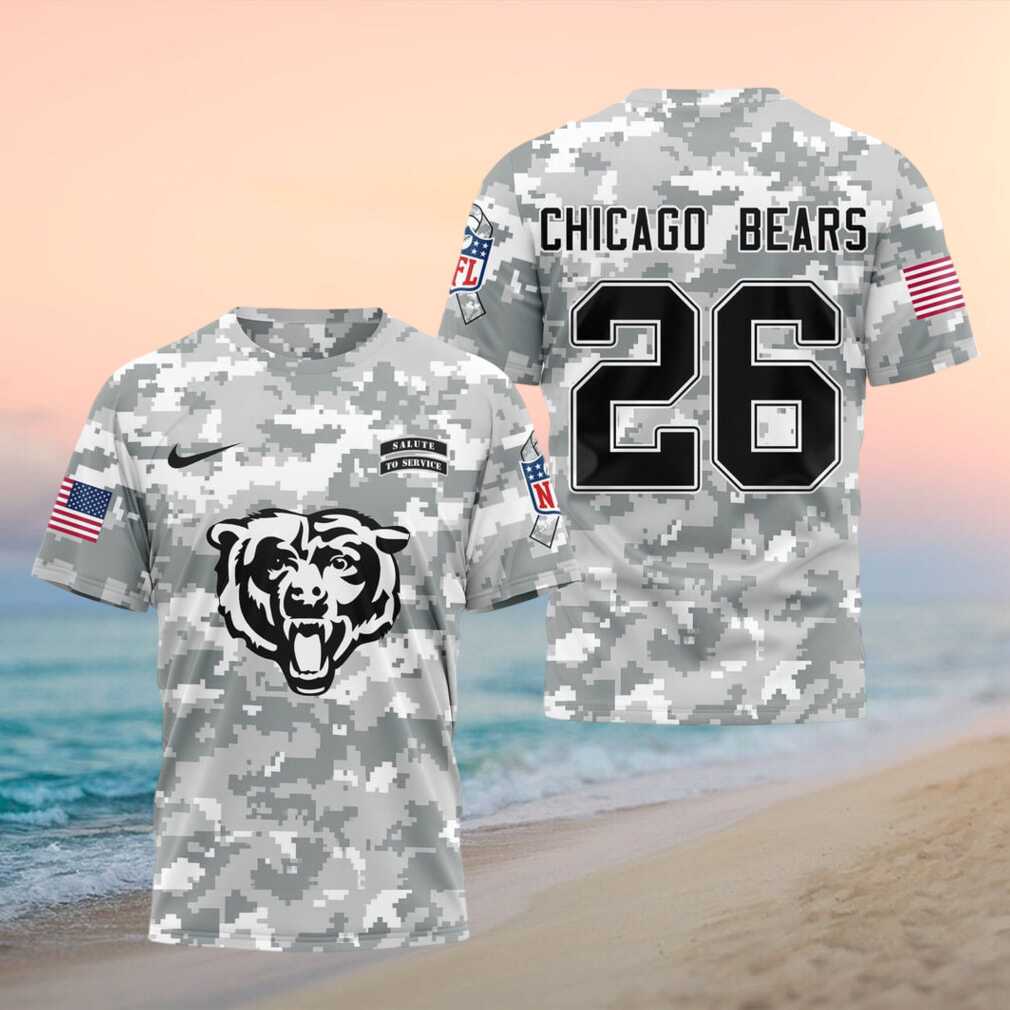 Chicago Bears Salute To Service Camo Football Shirt