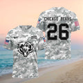 Chicago Bears Salute To Service Camo Football Shirt