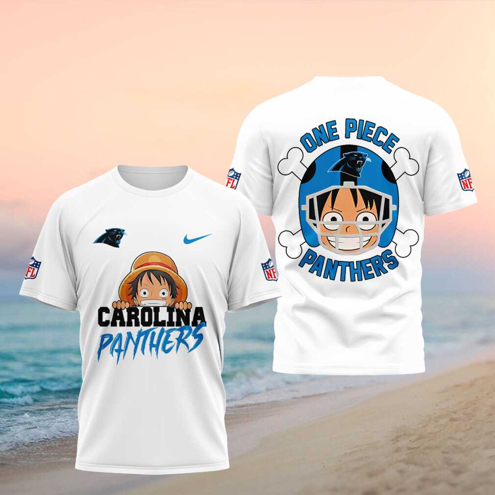 Carolina Panthers Luffy One Piece Anime Football Shirt