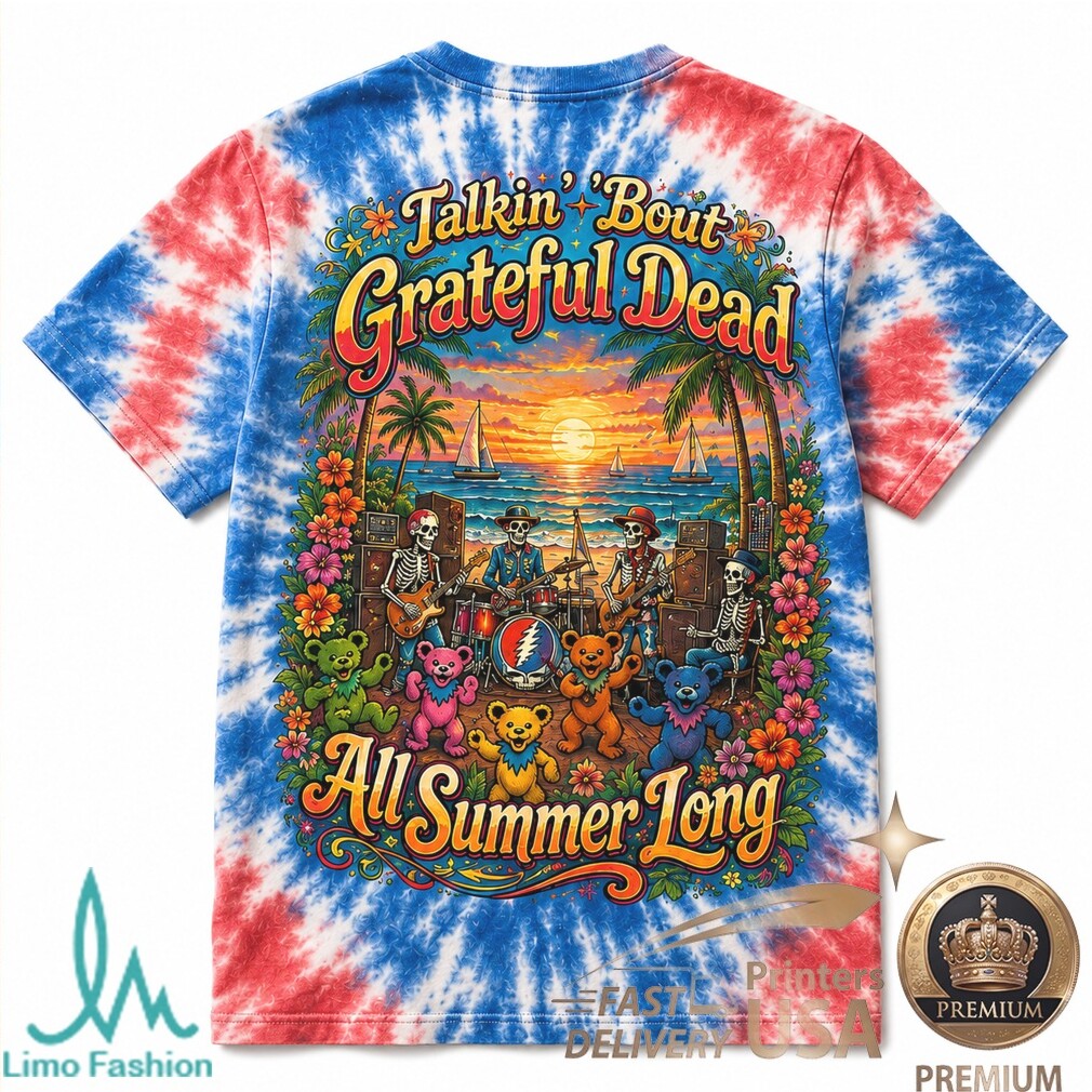 Grateful Dead Summer Vibes Tie Dye Beach Concert Graphic Shirt - Limotees LLC