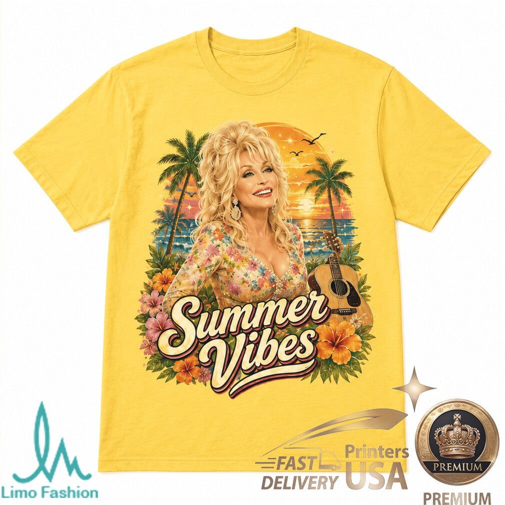Dolly Parton Summer Vibes Tropical Country Music Concert Shirt