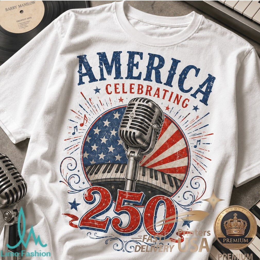 Barry Manilow America 250 Years 1776 2026 Patriotic Concert Shirt - Limotees LLC