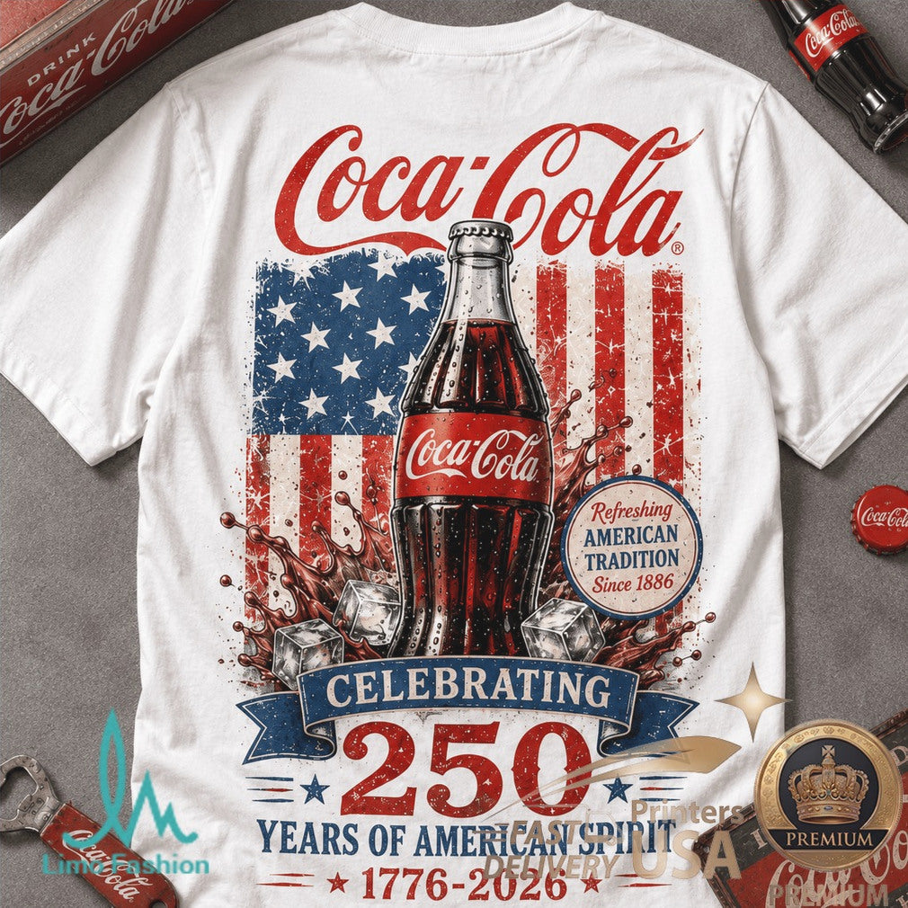 Coca Cola America 250 Years 1776 2026 Classic Soda Patriotic Shirt - Limotees LLC