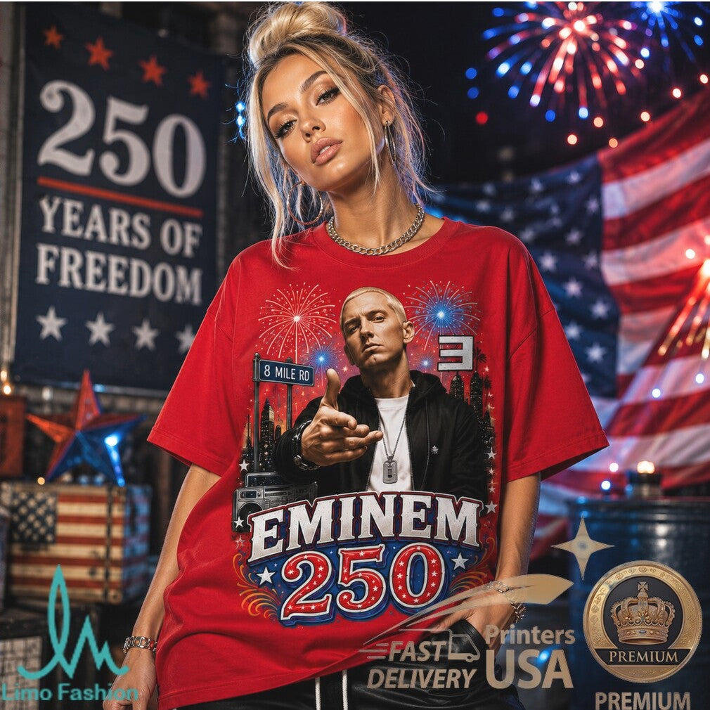 Eminem 8 Mile Road 250 Years Of Freedom American Patriot Shirt - Limotees LLC