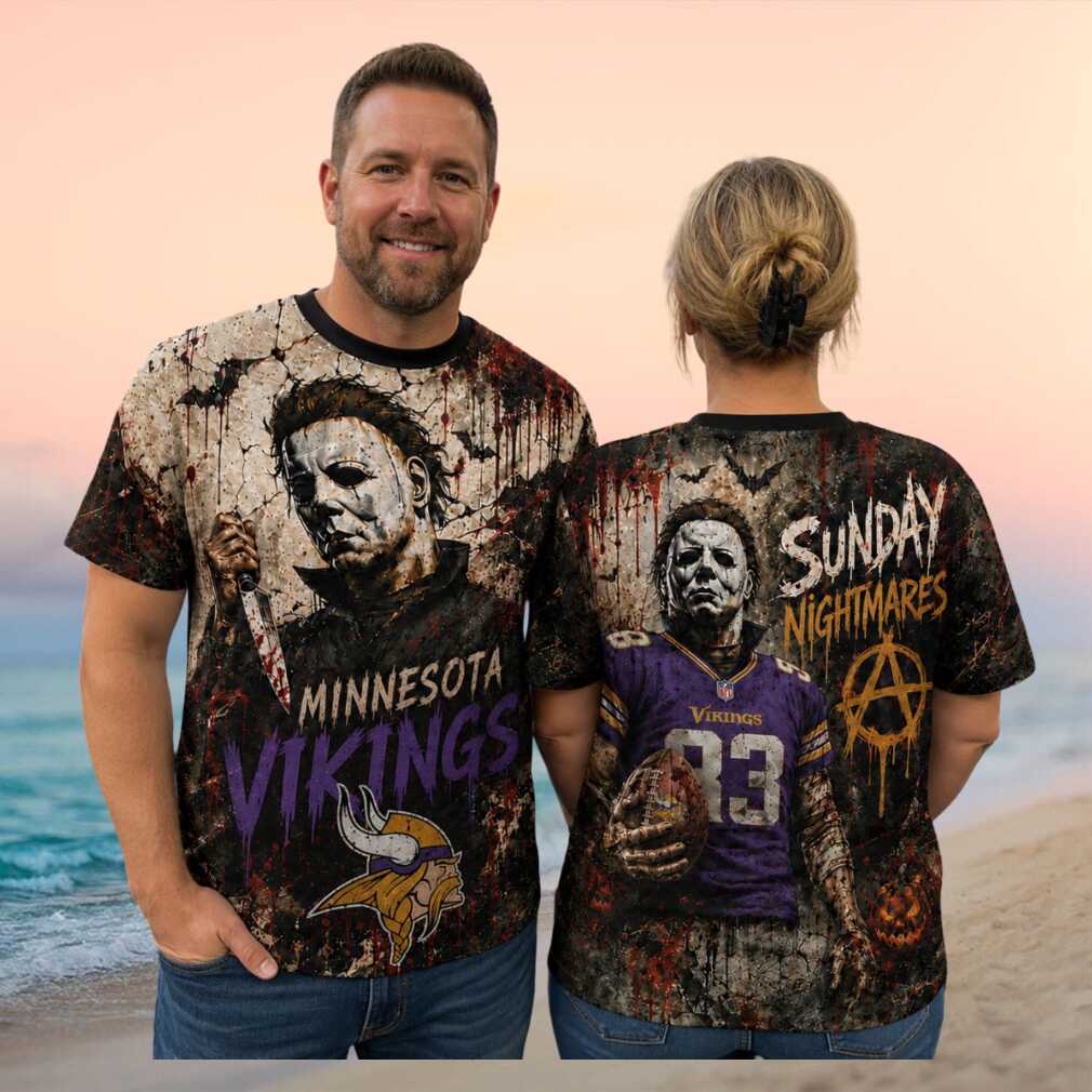Minnesota Vikings Michael Myers Sunday Nightmares Horror Shirt