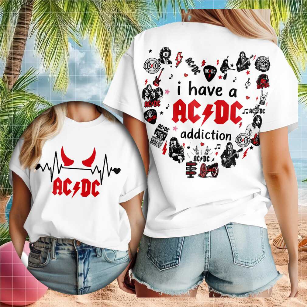 AC DC Addiction Rock Band Music Tour Concert Retro Style Shirt - Limotees LLC