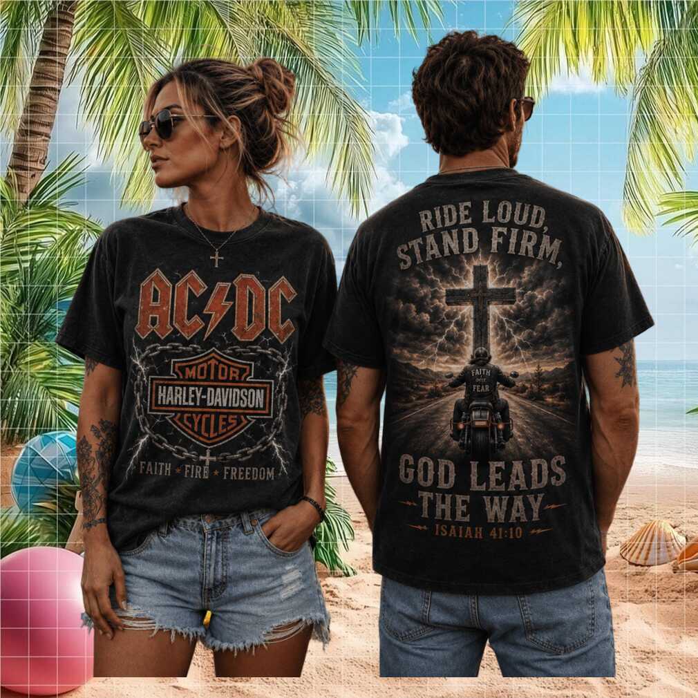 AC DC Harley Davidson Ride Loud Stand Firm Vintage Biker Gift For Men Shirt - Limotees LLC