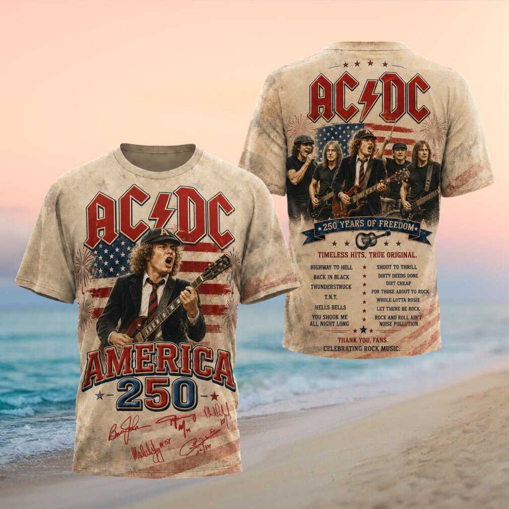 ACDC America 250 Years Of Freedom Rock Band Shirt - Limotees LLC
