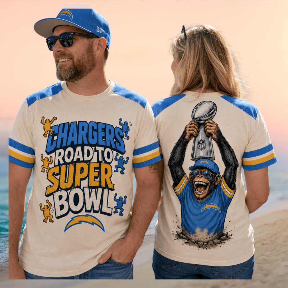 Los Angeles Chargers Road To Super Bowl Football Monkey Shirt