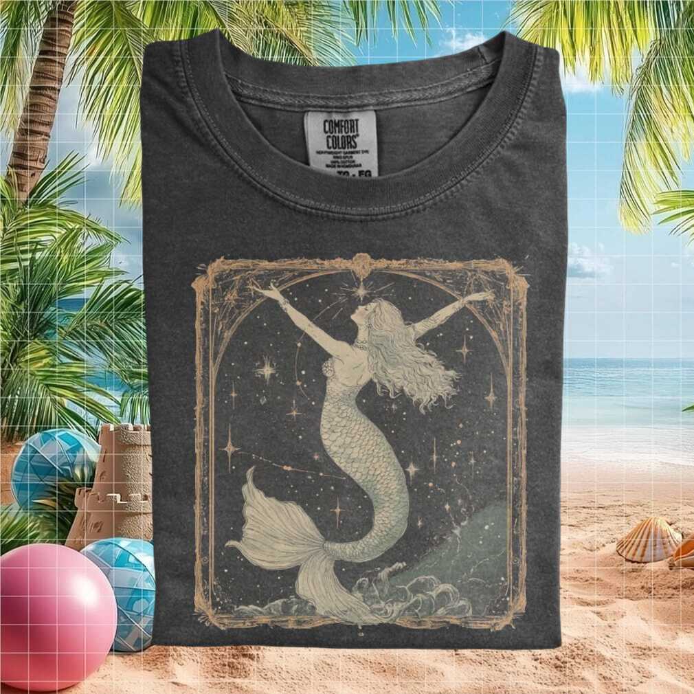 Aesthetic Mermaid Under The Sea Magical Fantasy Illustration T Shirt - Limotees LLC