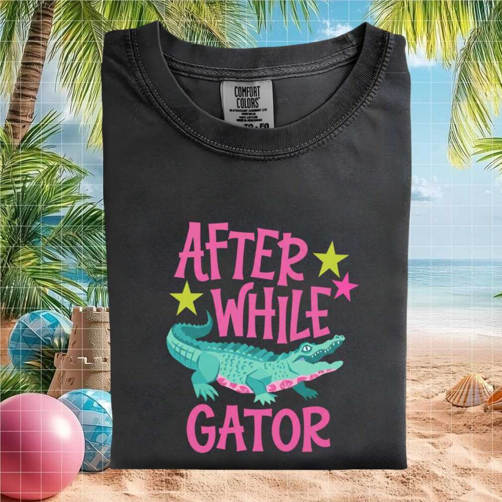 After While Gator Funny Alligator Retro Style T Shirt - Limotees LLC