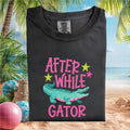 After While Gator Funny Alligator Retro Style T Shirt - Limotees LLC