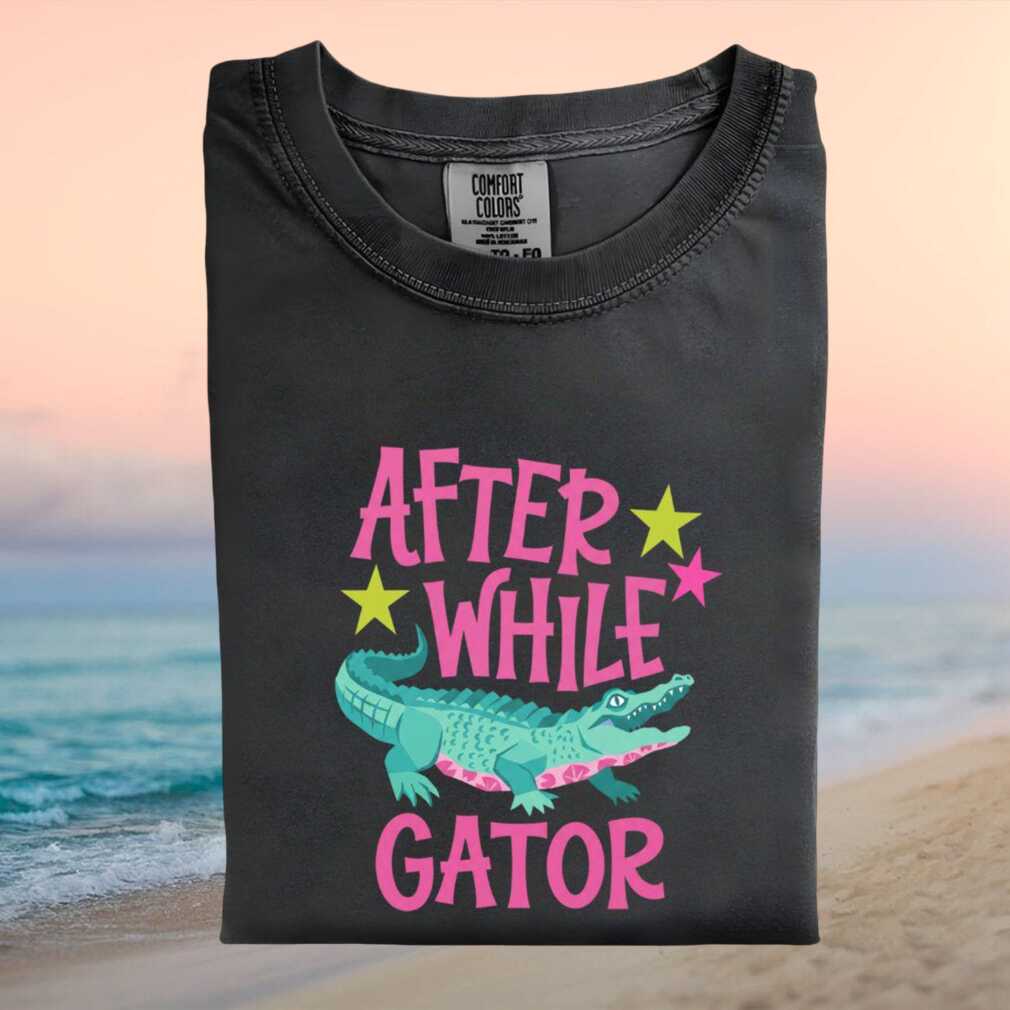 After While Gator Funny Alligator Retro Style T Shirt - Limotees LLC