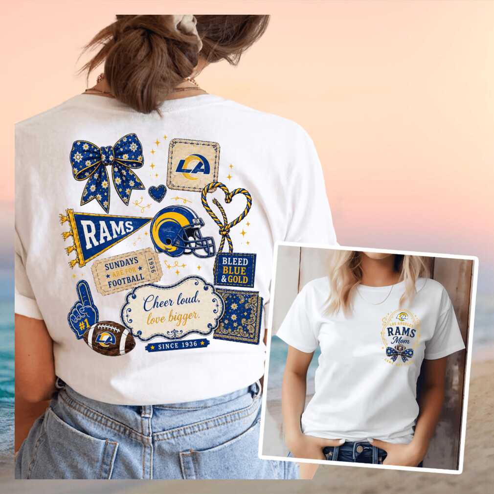 Los Angeles Rams Football Mom Game Day Bow Shirt