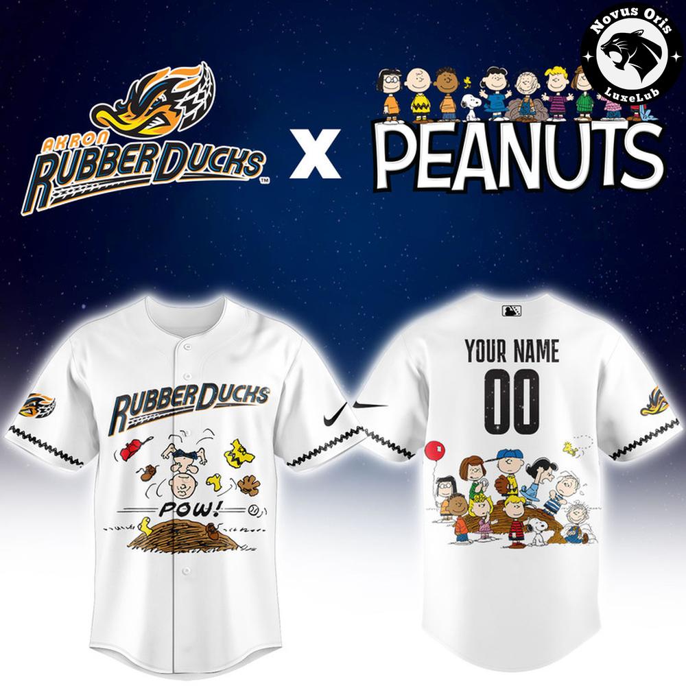 Akron RubberDucks x Peanuts Night Limited Edition Baseball Jersey - NovusOris Best Merch For Fans