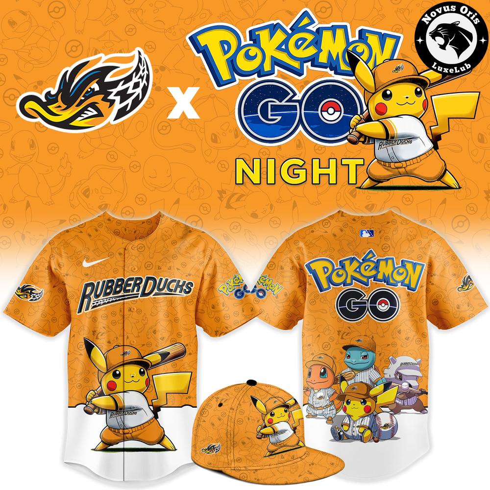 Akron RubberDucks x Pokemon GO Night 2026 New Baseball Jersey - NovusOris Best Merch For Fans