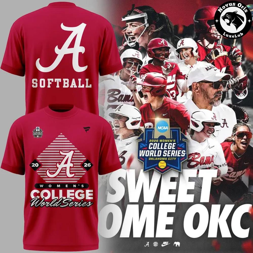 Alabama Crimson Tide 2026 NCAA Softball WCWS T-Shirt - NovusOris Best Merch For Fans