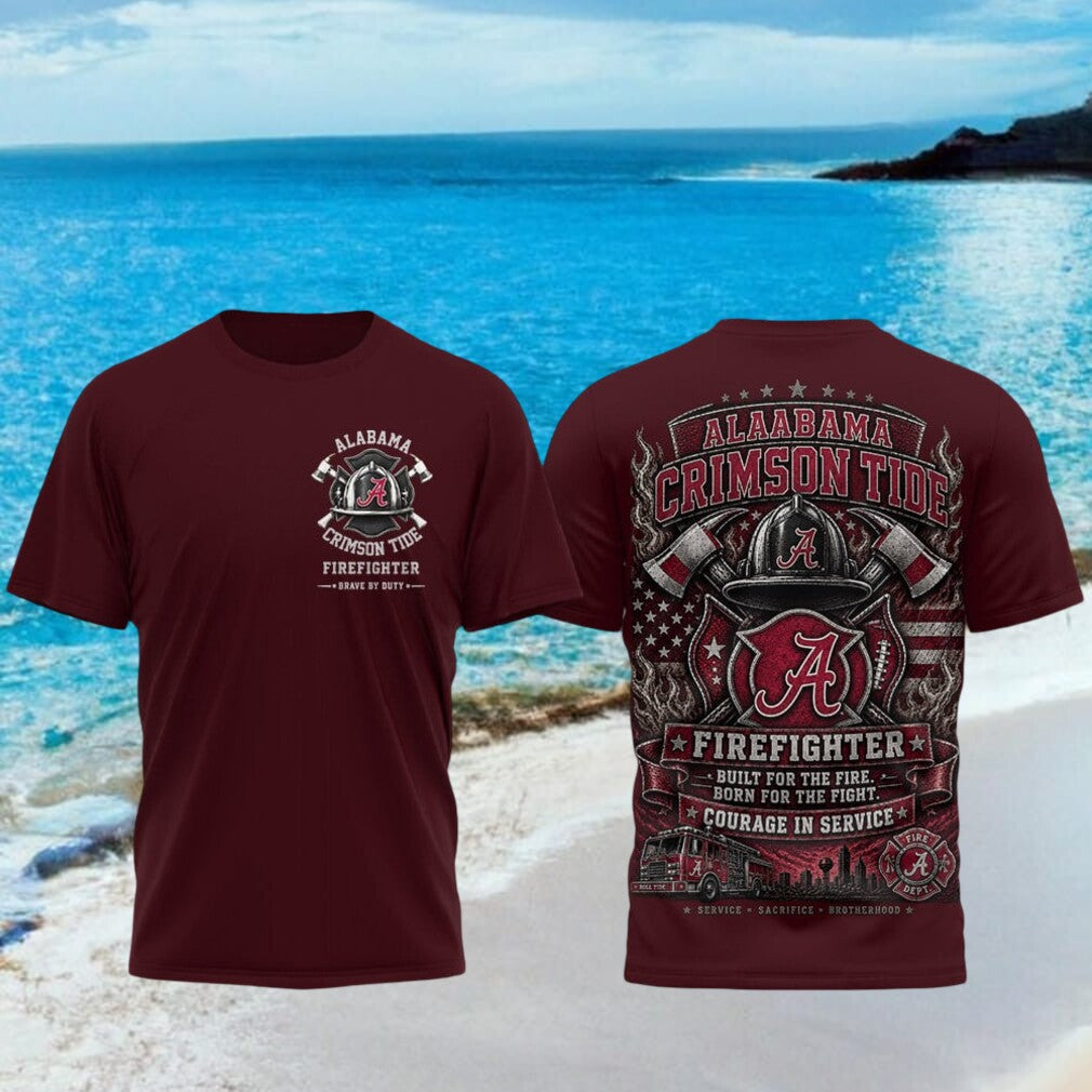 Alabama Crimson Tide Firefighter Brotherhood Built For The Fire T Shirt