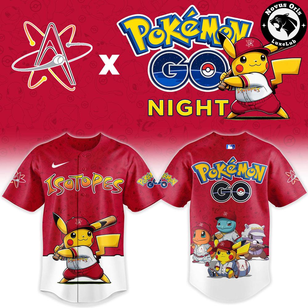 Albuquerque Isotopes x Pokemon GO Night Limited Edition Baseball Jersey - NovusOris Best Merch For Fans