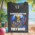 Alcoholics Don't Run In My Family Grim Reaper Humor T Shirt - Limotees LLC