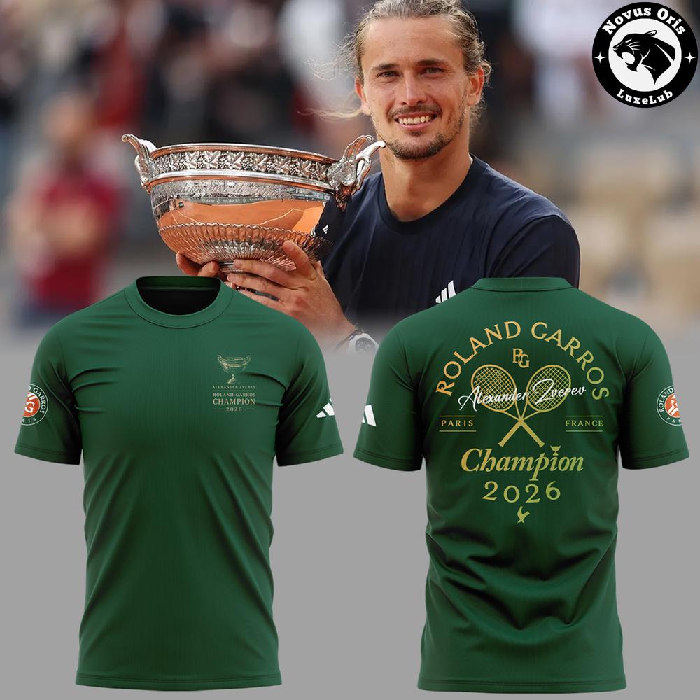 Alexander Zverev Roland Garros 2026 Champion Tennis T-Shirt - NovusOris Best Merch For Fans