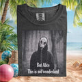 Alice In Wonderland Gas Mask Dystopian Dark Surreal Graphic Unisex T Shirt - Limotees LLC