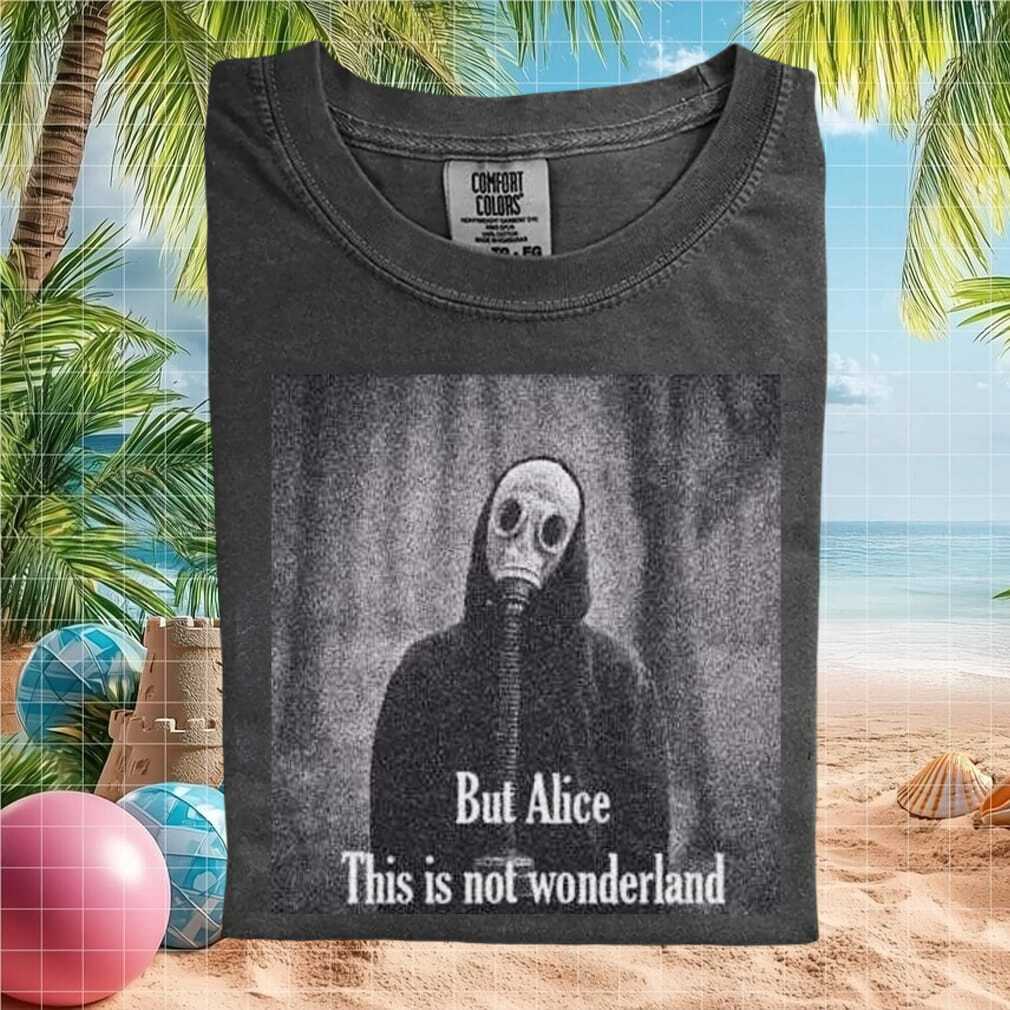 Alice In Wonderland Gas Mask Dystopian Dark Surreal Graphic Unisex T Shirt - Limotees LLC