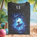Alice in Wonderland Falling Down Rabbit Hole Surreal Art Comfort Colors T Shirt - Limotees LLC